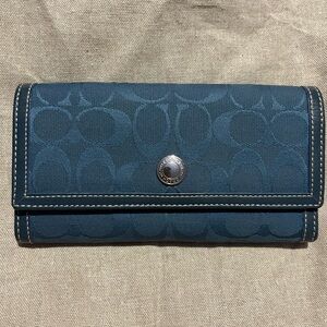 Coach long wallet blue!